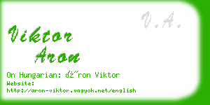 viktor aron business card